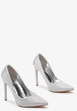 Srebrne Szpilki w Cyrkonie z Noskiem w Szpic Ganara