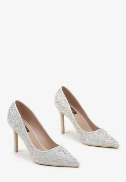 Srebrne Szpilki w Cyrkonie z Noskiem w Szpic Arolia