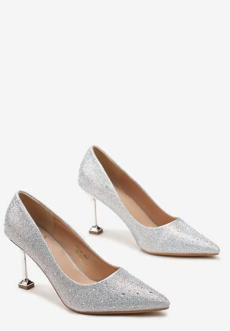 Srebrne Szpilki w Cyrkonie ze Szpiczastym Noskiem Fuana