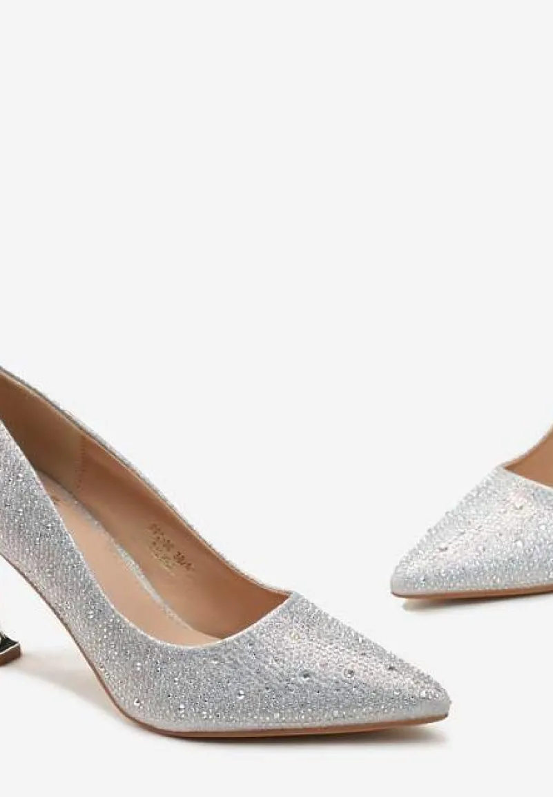 Srebrne Szpilki w Cyrkonie ze Szpiczastym Noskiem Fuana