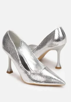 Srebrne Szpilki Zdobione Wężowym Wzorem Olvi