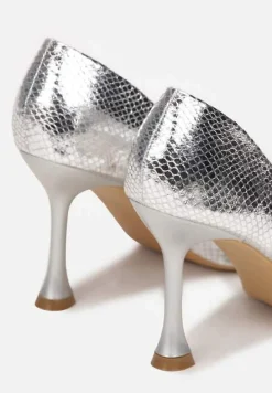 Srebrne Szpilki Zdobione Wężowym Wzorem Olvi