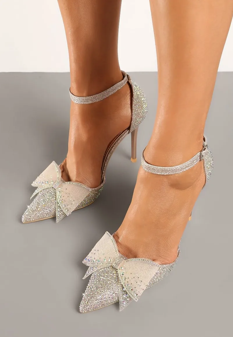 Szampańskie Cyrkoniowe Szpilki z Ozdobną Kokardą Tennelea