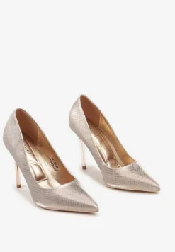 Szampańskie Eleganckie Szpilki w Klasycznym Stylu Calivia