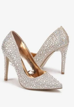 Szampańskie Szpilki w Cyrkonie ze Szpiczastym Noskiem Lysane