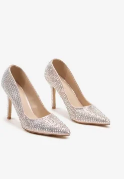 Szampańskie Szpilki w Eleganckim Stylu Wykończone Cyrkoniami Iladea