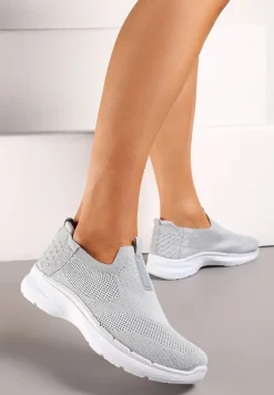 Szare Elastyczne Buty Sportowe przed Kostkę Eowinnes
