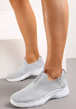 Szare Elastyczne Buty Sportowe przed Kostkę Eowinnes