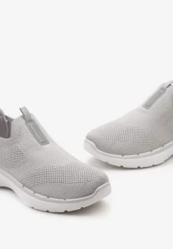 Szare Elastyczne Buty Sportowe przed Kostkę Eowinnes