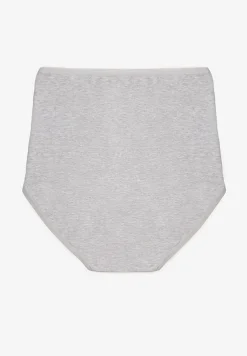 Szare Modelujące Majtki z Bawełny High Waist Nilionea