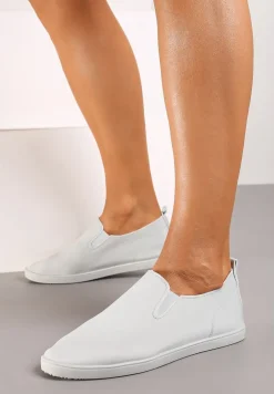 Szare Płaskie Tenisówki z Elastyczną Podeszwą Vimeris