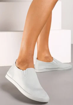 Szare Płaskie Tenisówki z Elastyczną Podeszwą Vimeris