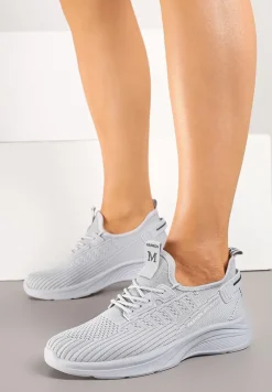 Szare Siateczkowe Buty Sportowe Sneakersy Ulinoria
