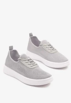 Szare Siateczkowe Buty Sportowe Sneakersy Eravessa