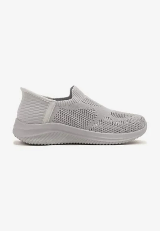 Szare Wsuwane Buty Sportowe Sneakersy z Siateczki Kolarietia