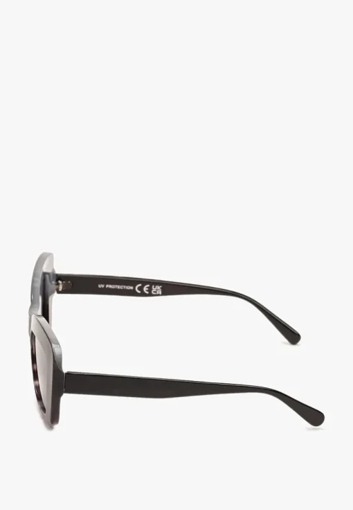 Szaro-Czarne Kocie Okulary Przeciwsłoneczne z Filtrem UV Nairoriel
