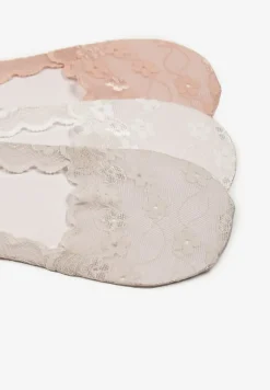 Wielokolorowe Skarpety z Koronki Typu Baletki 3-Pack Lilisea