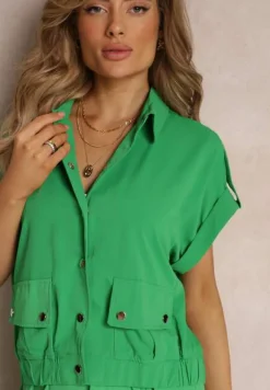 Zielony 2-częściowy Komplet z Bluzką i Spodniami Ezrala